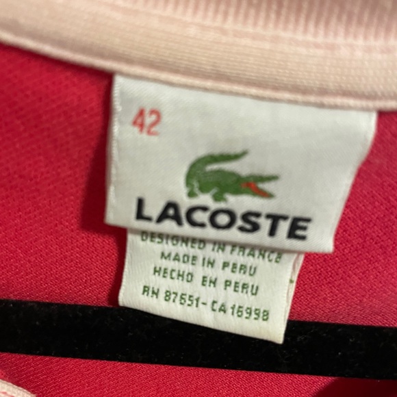 French Lacoste Polo Size 42 with 3/4 sleeves - Picture 2 of 5